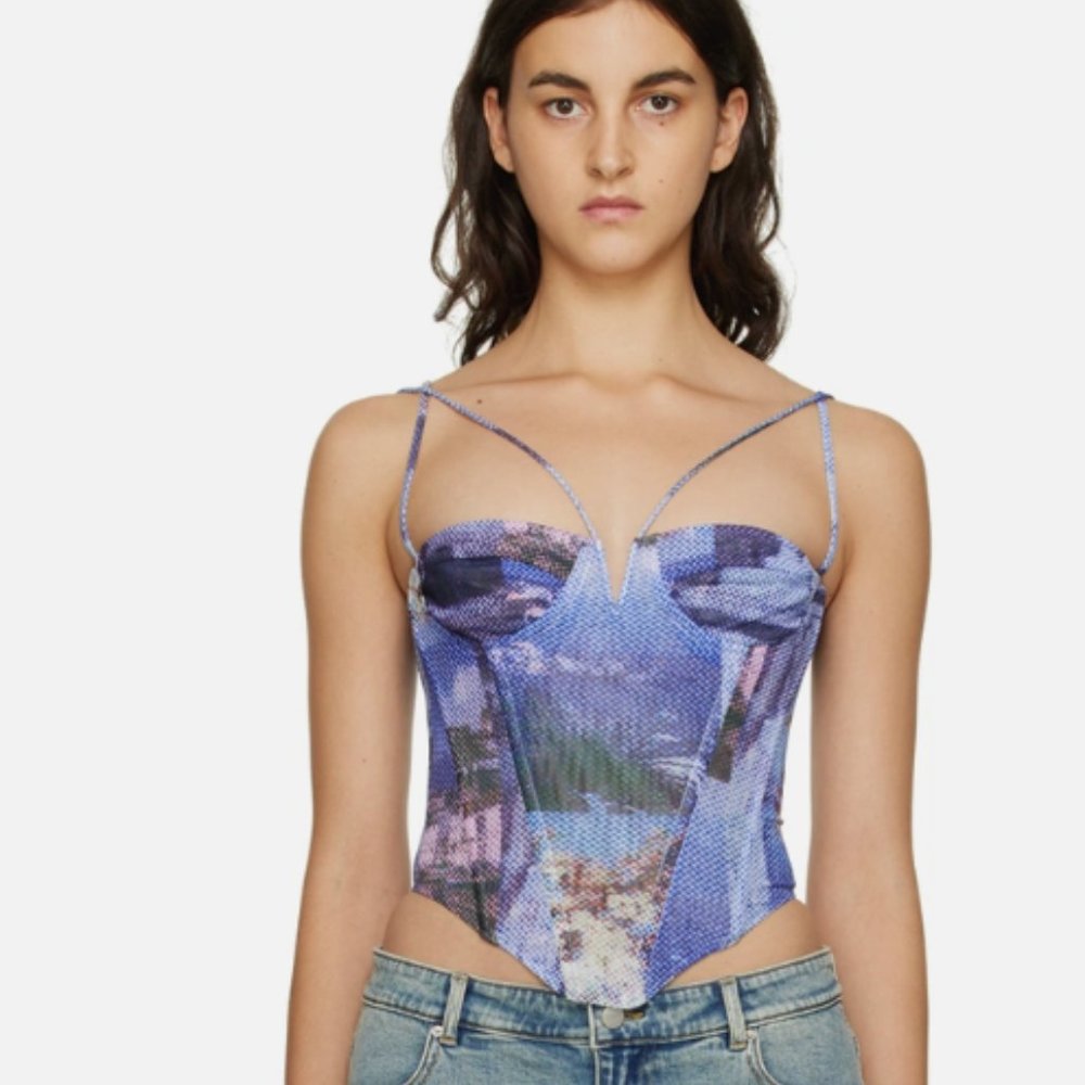 Miaou Blue Aphex Corset (L)